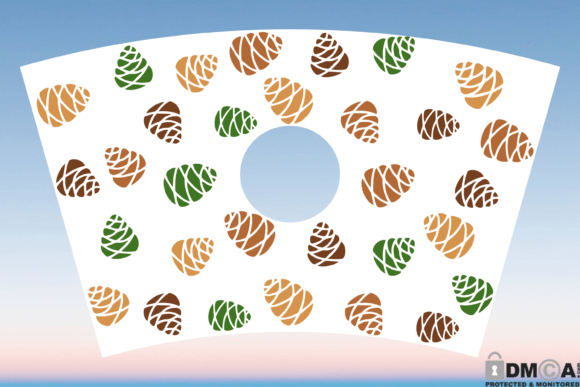 Christmas Pine Cone 24oz Tumbler Cup SVG