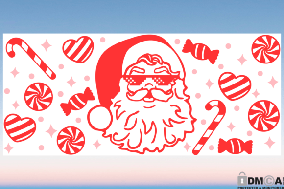 Christmas Santa Claus 16oz Libby Cup SVG
