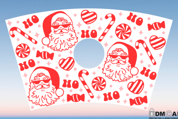 Christmas Santa Claus 24oz Venti Cup SVG