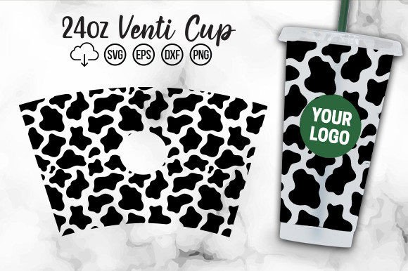 Cow Print Cold Cup SVG