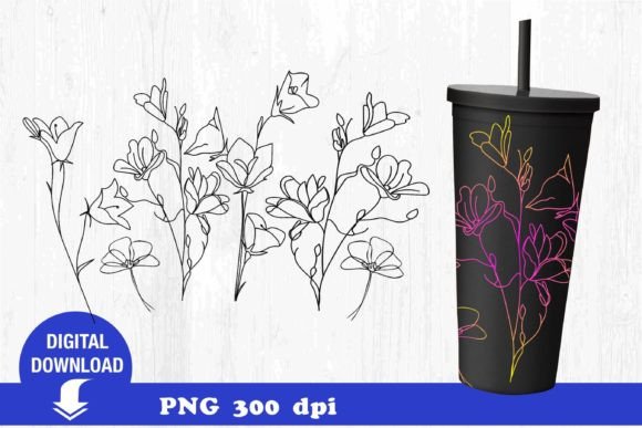 Flower SVG: Summer & Spring Tumbler Design
