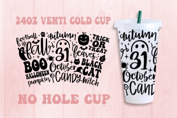 Halloween 31 October No Hole Cup Svg