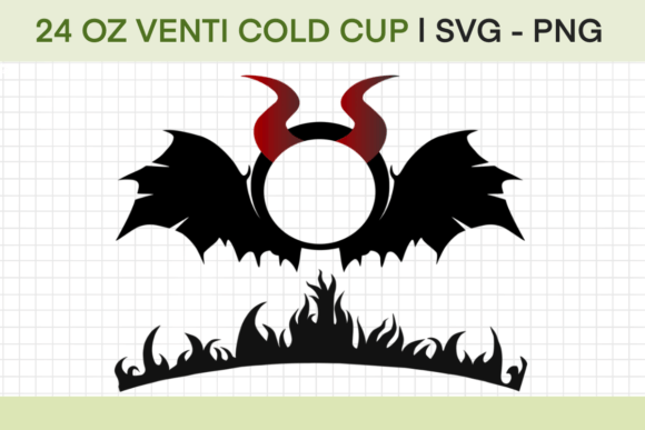 Halloween Lucifer 24oz Cold Cup SVG PNG