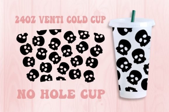 Halloween Skeleton No Hole Cold Cup Svg