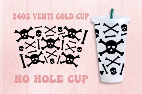 Halloween Skeleton No Hole Cup SVG
