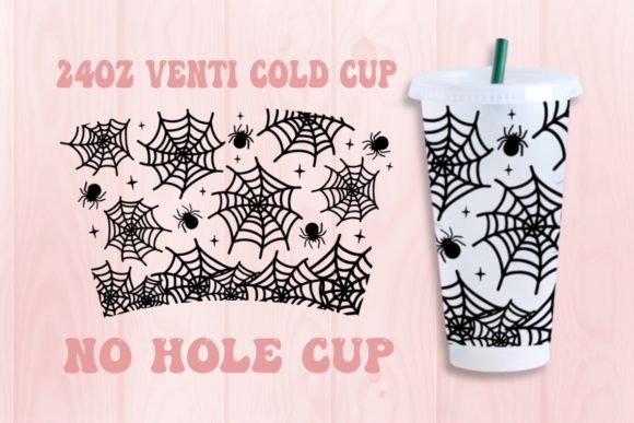 Halloween Spider No Hole Cold Cup SVG