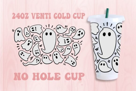 Halloween Spooky No Hole Cold Cup SVG