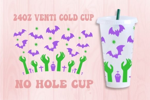 Halloween Zombie Hand No Hole Cup SVG