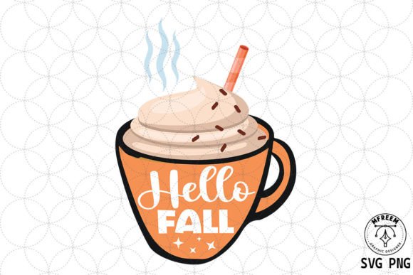 Hello Fall Cup SVG PNG