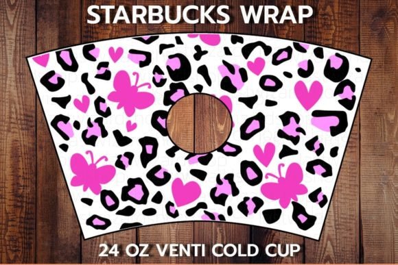 Leopard Hearts 24oz Cup SVG