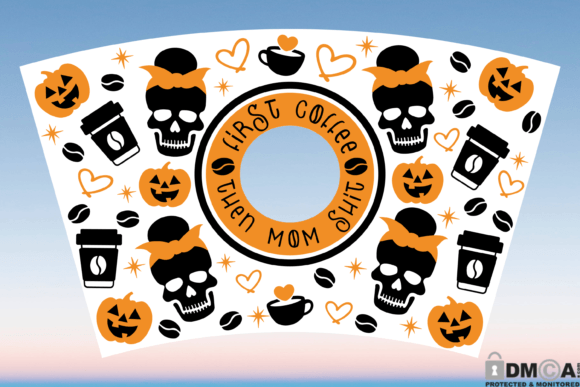 Mom Halloween Coffee 24oz Venti Cup SVG