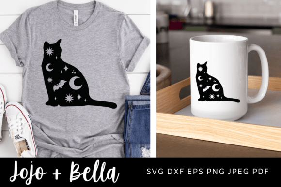 Mystic Cat SVG, Halloween Tumbler SVG