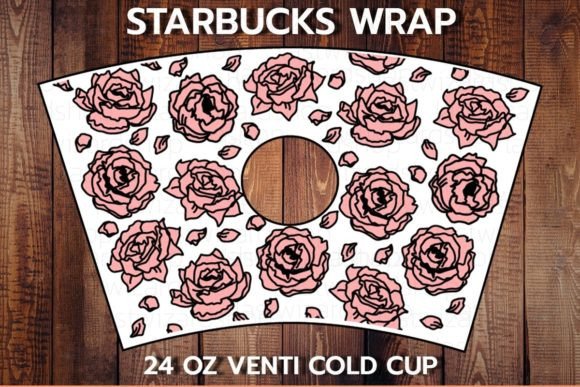 Peonies Floral 24oz Cup SVG