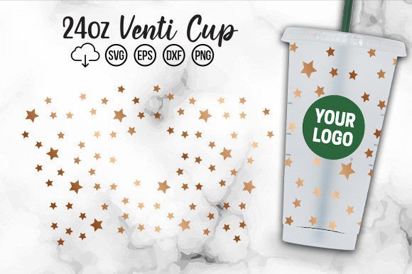 Stars Pattern Cold Cup Svg