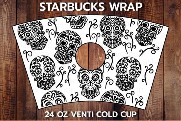 Sugar Skull 24oz Cold Cup SVG