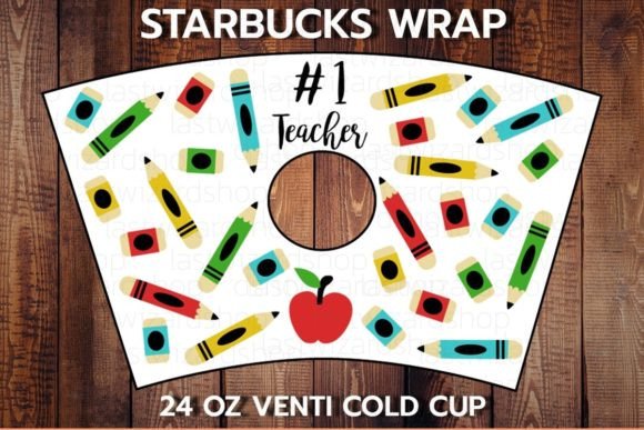 Teacher Pencil 24oz Cup SVG