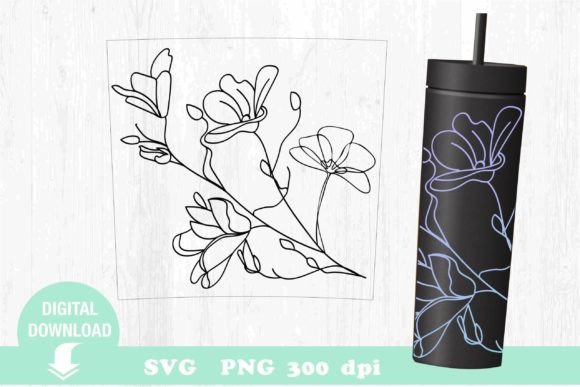 Tumbler SVG Designs: Flowers. Floral SVG