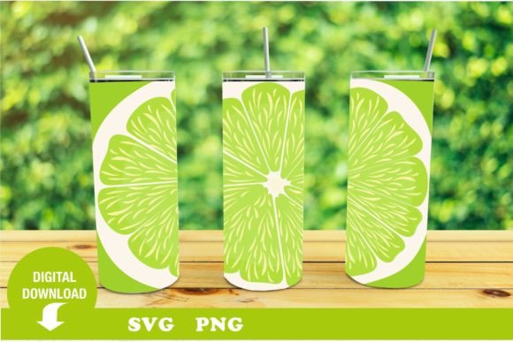 Tumbler SVG: Lime, Fruit, Summer