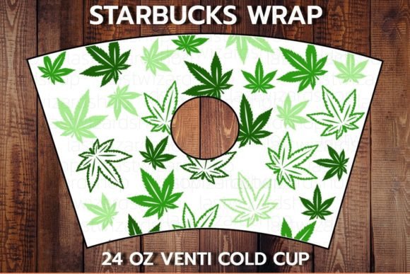 Weed Leaf 24oz Cold Cup SVG