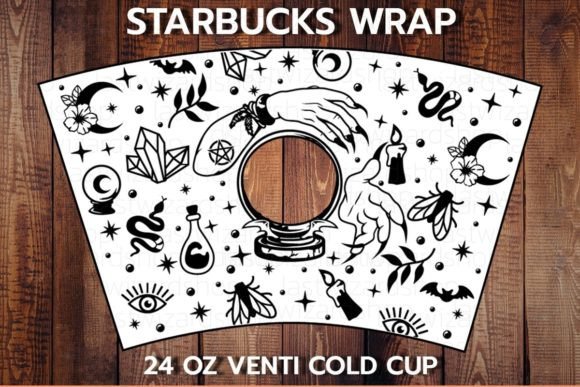 Witch Crystal Ball 24oz Cup SVG